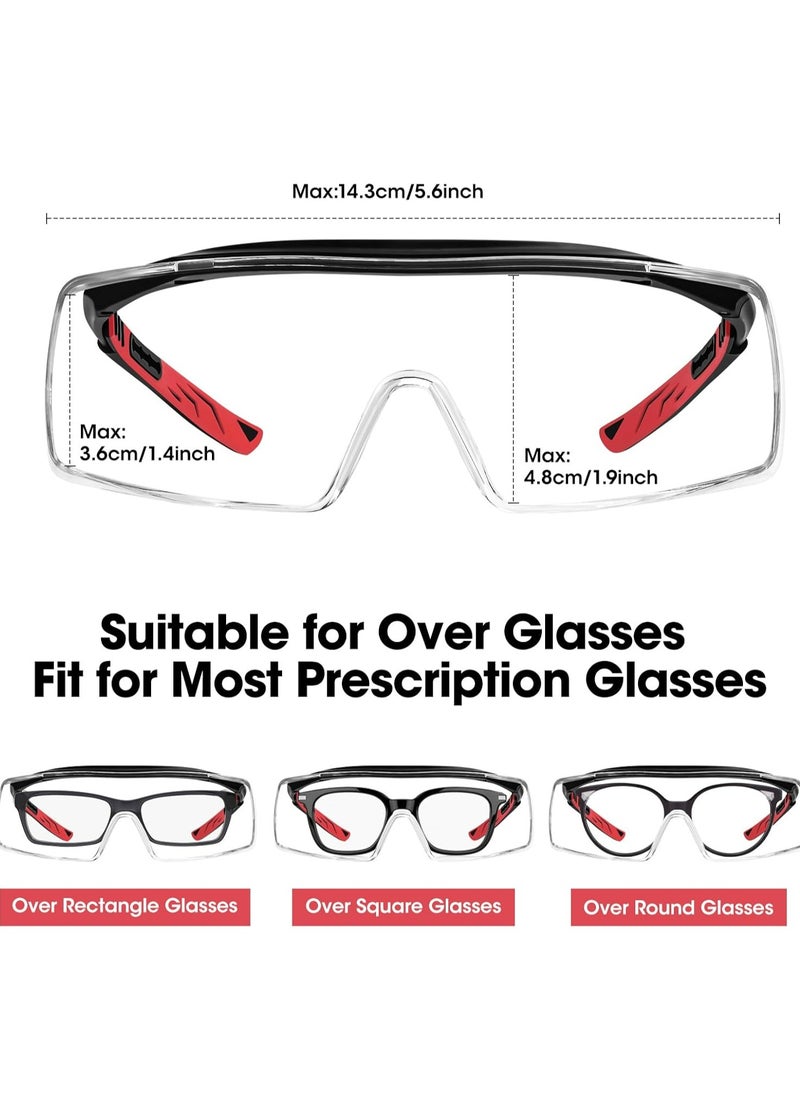 Oasisgalore Anti-Fog Safety Goggles Over Glasses, Clear Wraparound Lens, Anti-Scratch, UV Protection, Adjustable.  - Image 2