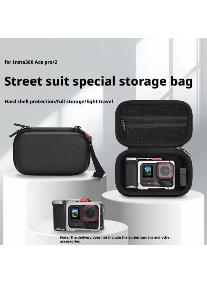 حمل حالة لـ Insta360 Ace Pro 2 / Ace Pro Street Photography Kit كيس تخزين قضية صلبة عمل كاميرا معدنية / قضية واقية قبضة أصلية - Image 2