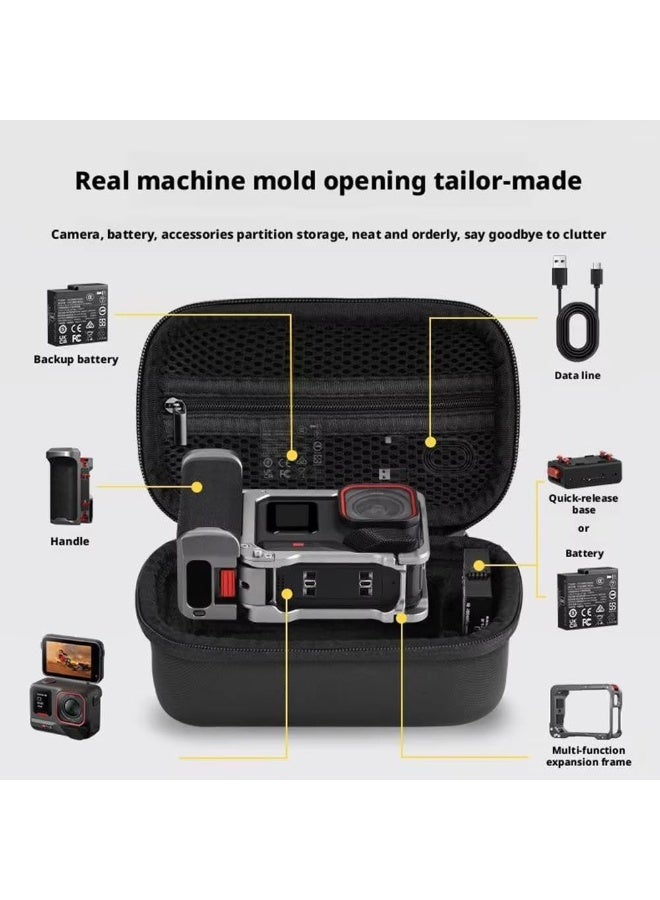 حمل حالة لـ Insta360 Ace Pro 2 / Ace Pro Street Photography Kit كيس تخزين قضية صلبة عمل كاميرا معدنية / قضية واقية قبضة أصلية - Image 3