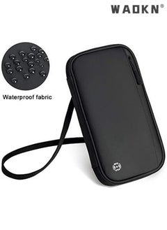 WAOKN Travel Wallet RFID Blocking,Faimly Passport Holder for Men Waterproof Passport Wallet,Large Capacity Passport Cover Travel Document Holder for Passports,Cards,Flight Tickets,(Black)  - Image 5