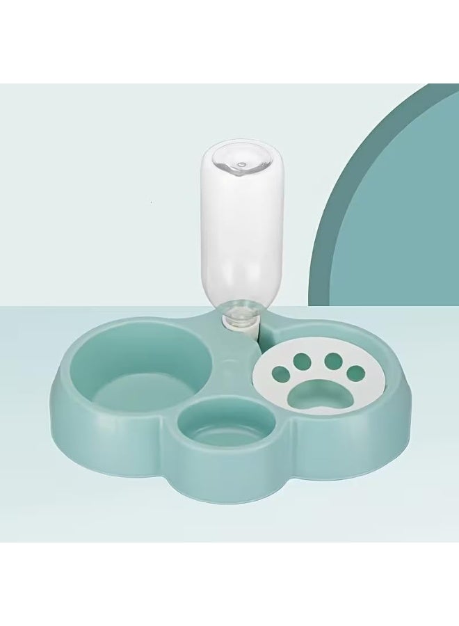 2-in-1 Automatic Pet Feeder & Water Dispenser | Double Bowl with Transparent Water Tank | Non-Slip Stable Design & Easy to Clean for Cats & Small Dogs - Image 1