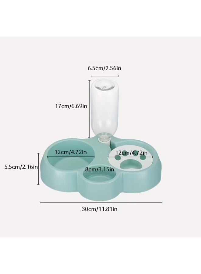 2-in-1 Automatic Pet Feeder & Water Dispenser | Double Bowl with Transparent Water Tank | Non-Slip Stable Design & Easy to Clean for Cats & Small Dogs - Image 2
