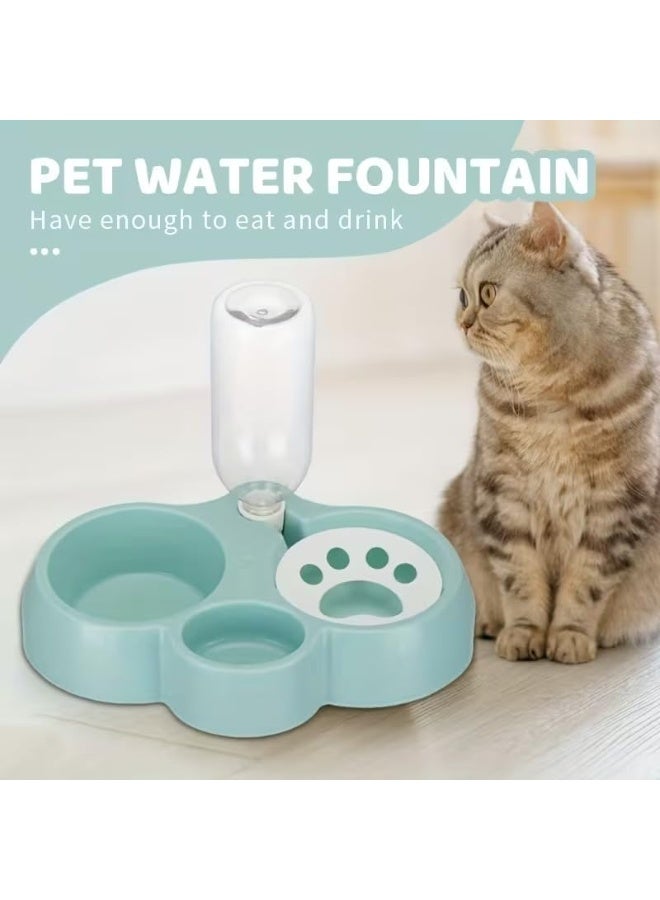 2-in-1 Automatic Pet Feeder & Water Dispenser | Double Bowl with Transparent Water Tank | Non-Slip Stable Design & Easy to Clean for Cats & Small Dogs - Image 3