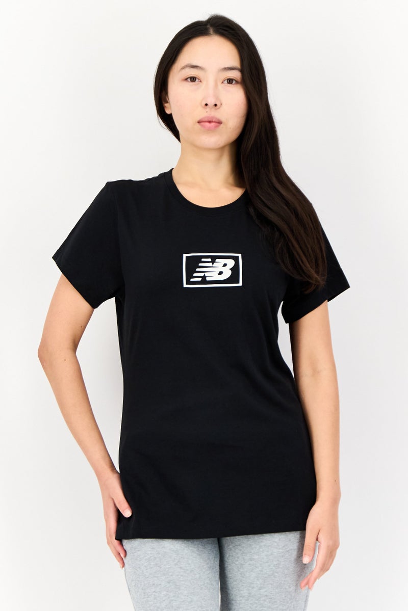 New Balance Women Sportswear Fit Short Sleeve Outdoor T-Shirt, Black - Image 1