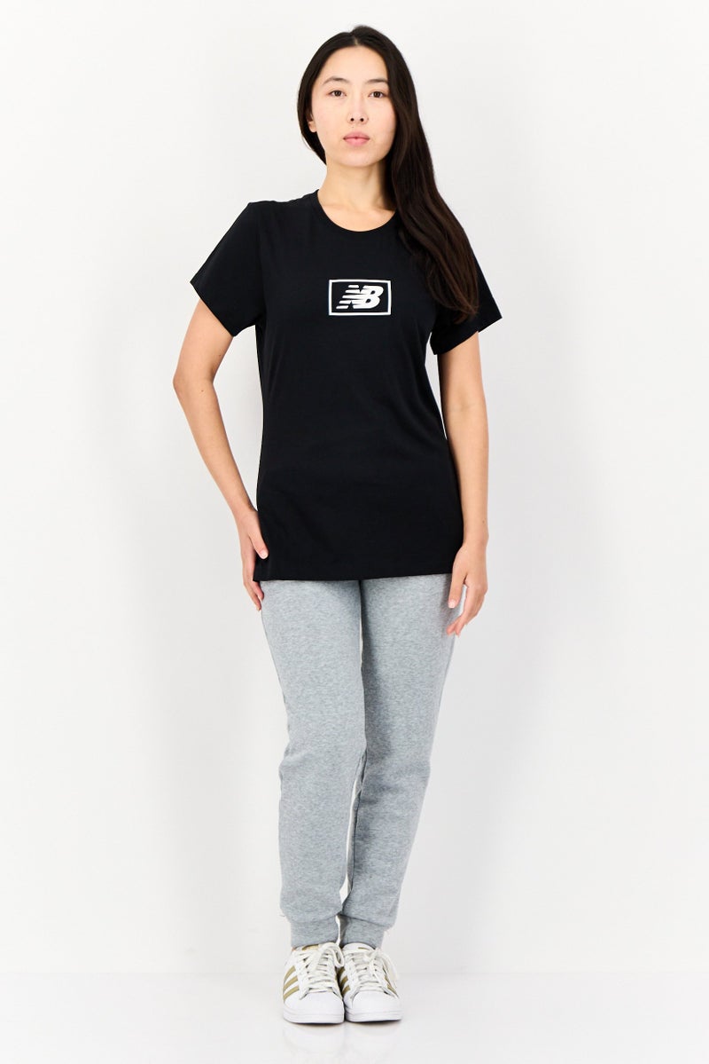 New Balance Women Sportswear Fit Short Sleeve Outdoor T-Shirt, Black - Image 4