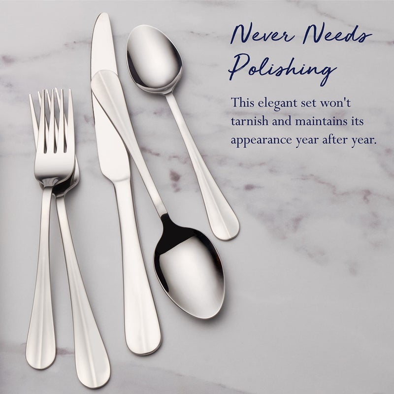 Pfaltzgraff Everyday Simplicity 53-Piece Stainless Steel Flatware Set, Service for 8 - Image 4