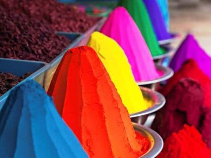 Rangoli Herbal Holi Gulal Powder NonToxic Eco Friendly 100 Safe Holi Color Powder Pack of 6 RedPinkYellowGreenOrangePurple 100g Each - Image 3