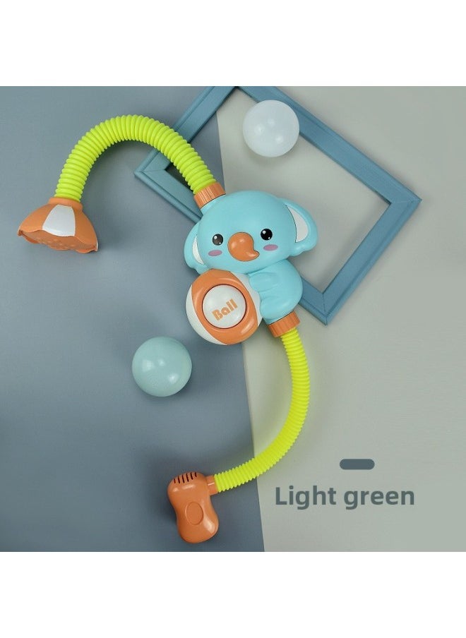 Generic - Elephant Electric Shower Shake Sound Internet Celebrity Children Water Spray Absorbent Baby Cartoon Water Play Bathroom Bath Toy-Color:Elephant Shower (Green) - Image 1