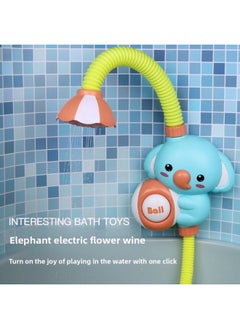 Generic Elephant Electric Shower Shake Sound Internet Celebrity Children Water Spray Absorbent Baby Cartoon Water Play Bathroom Bath Toy-Color:Elephant Shower (Green)  - Image 2