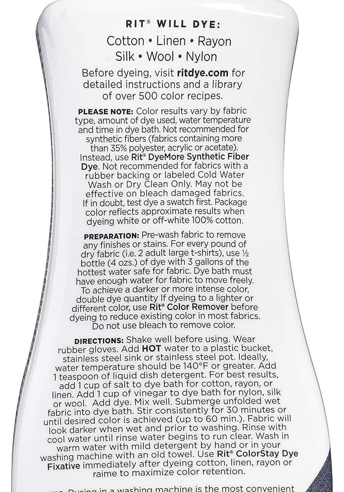 Rit All-Purpose Liquid Dye in Denim Blue - 8 Fl Oz - Image 2