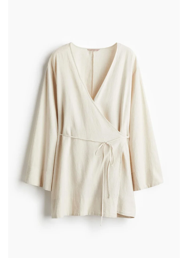 H&M Linen-blend dressing gown