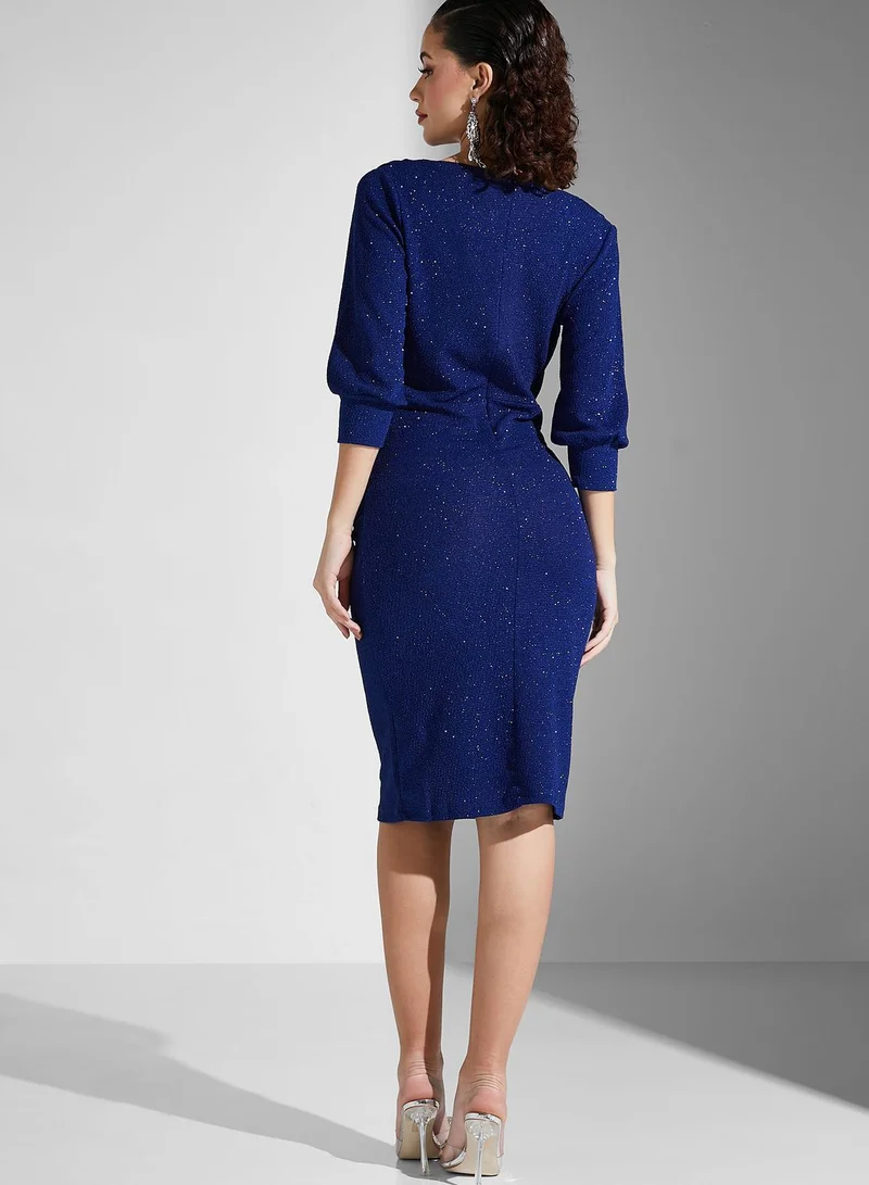 Ella Limited Edition Bodycon Shimmer Shift Dress