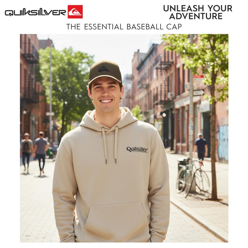 Quiksilver Men's Premium Cotton Adjustable Snap Back Logo Baseball Cap, Grape Leaf, One Size - Image 2