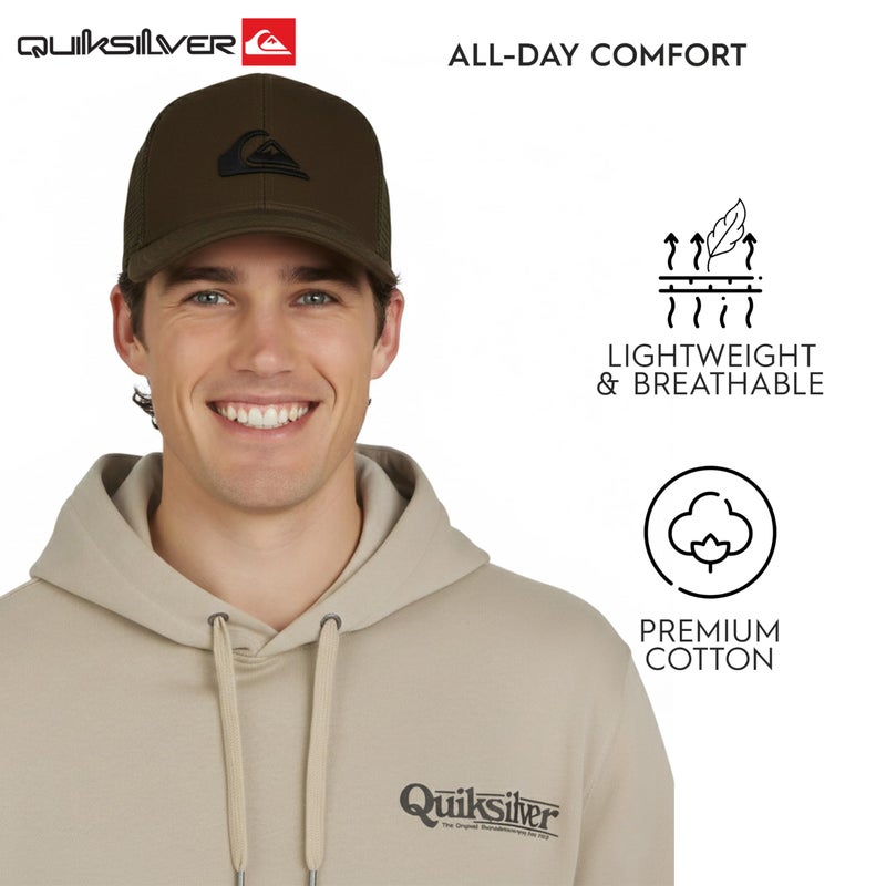 Quiksilver Men's Premium Cotton Adjustable Snap Back Logo Baseball Cap, Grape Leaf, One Size - Image 3