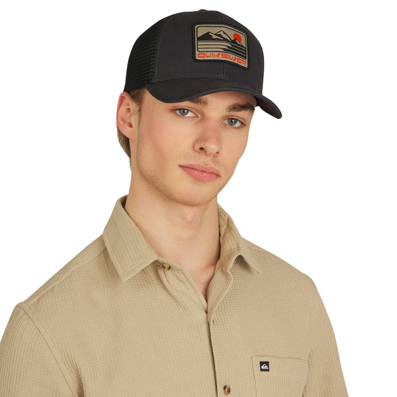 Quiksilver Men's Premium Cotton Adjustable Snap Back Logo Baseball Cap, Grape Leaf, One Size - Image 1