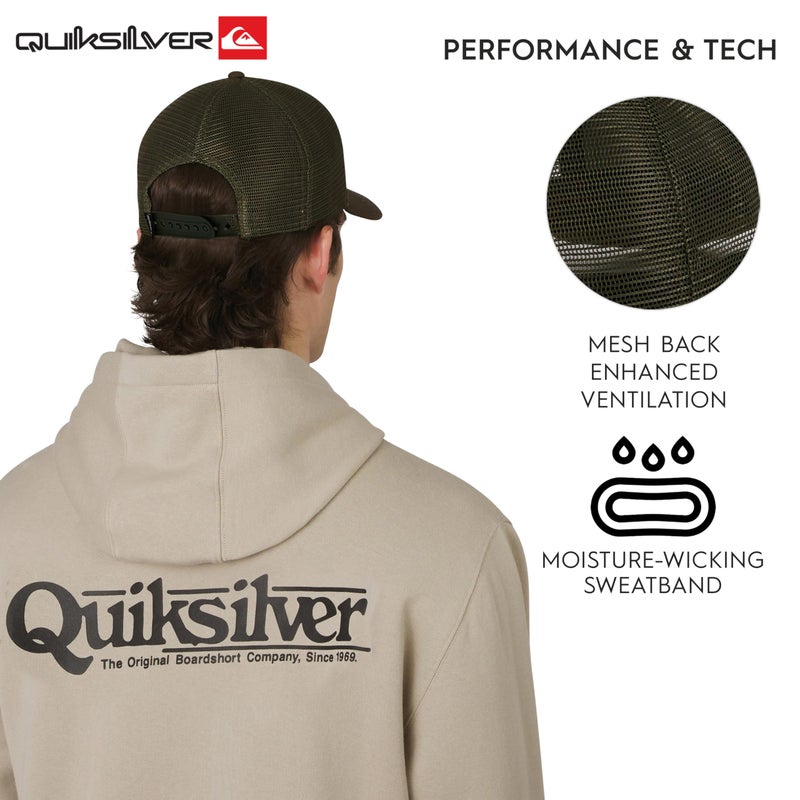 Quiksilver Men's Premium Cotton Adjustable Snap Back Logo Baseball Cap, Grape Leaf, One Size - Image 5