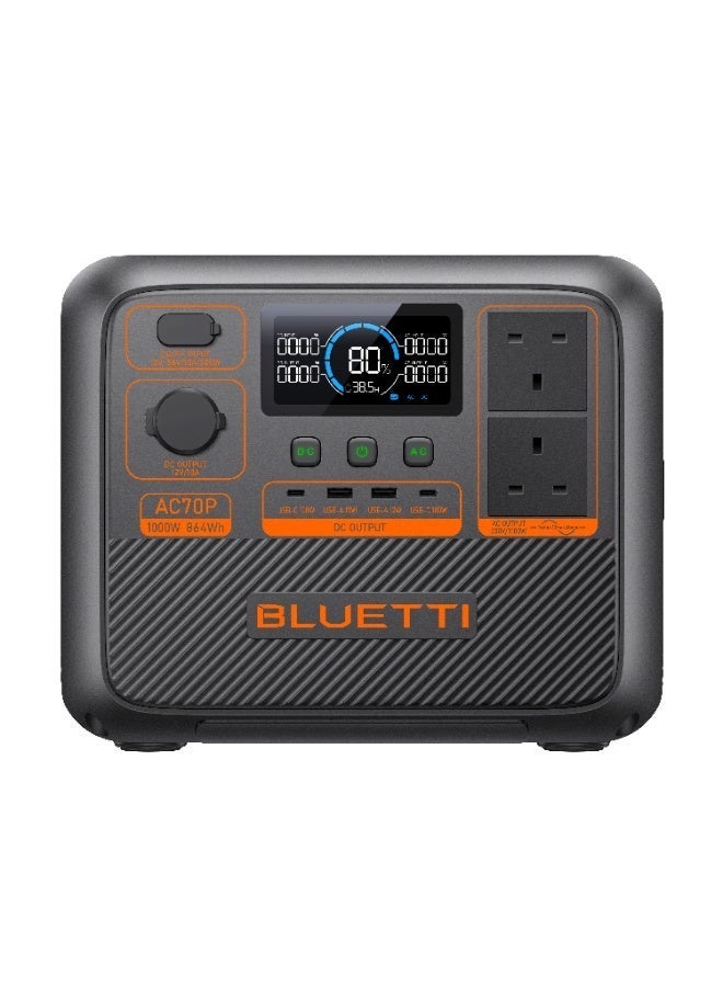 BLUETTI AC70P Portable Power Station | 1000W 864Wh - Image 5