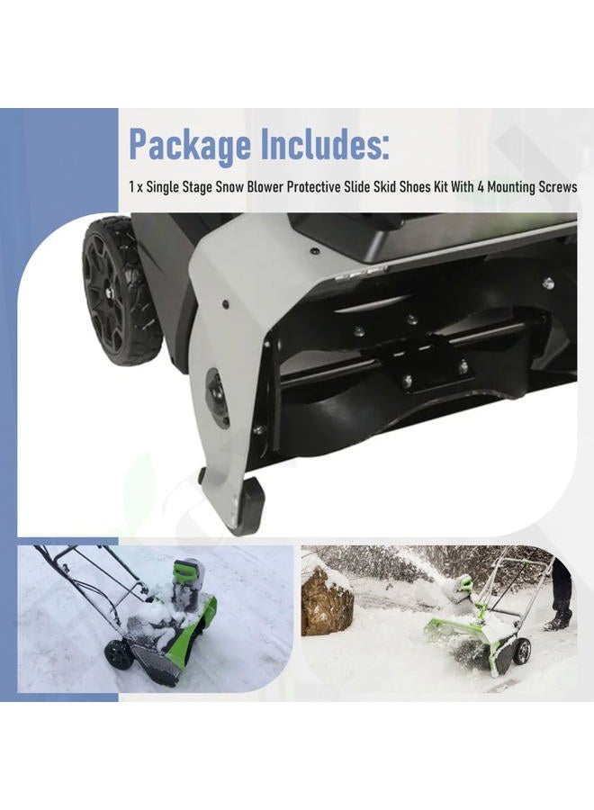 Braveboy Single Stage Snow Blower Protective Slide Skid Shoes Kit Compatible with Ego 21” SNT2112 SNT2114 SNT2110 SNT2100 SNT2101 SNT2102 SNT2102 Snow Blower- with 4 Mounting Screws,Black - Image 4