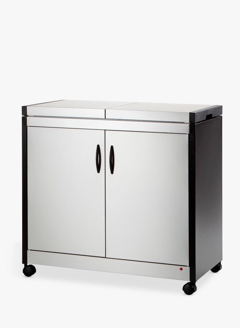 Vincenti 3 Dish Food Warmer Trolley - Stainless Steel Finish- Keeps food Warm for hours- Family- Ramadan Special - VFWT3D/S23 - Image 1