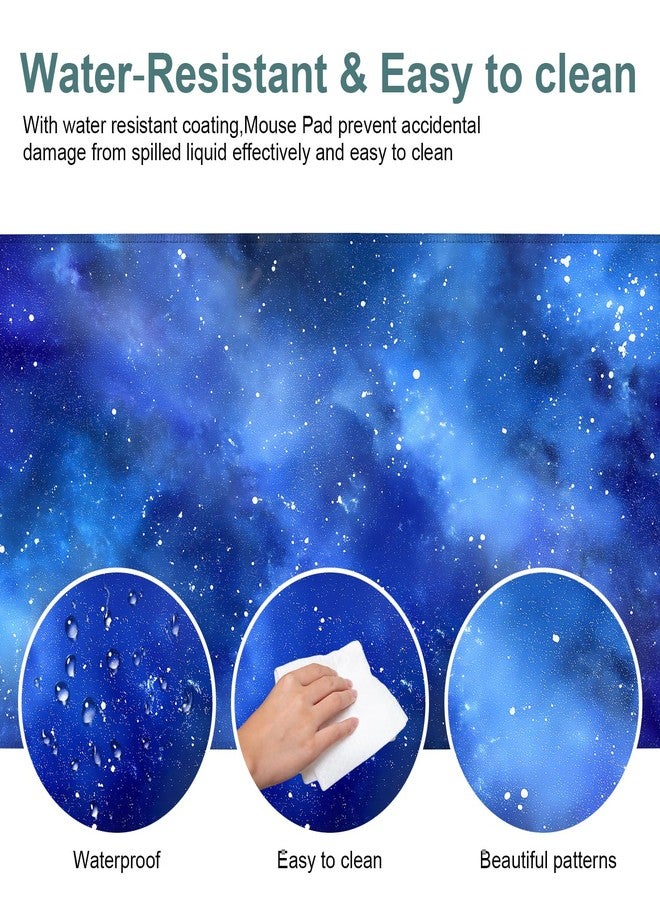 ANNA QUEEN Starry Sky Extended Gaming Mouse Pad 35.4x15.7Inch Large Desk Mat Anti-Slip Rubber Base & Durable Stitched Edges for Gamers Smooth Mouse Writing Surface for Desk Office/Home - Image 5