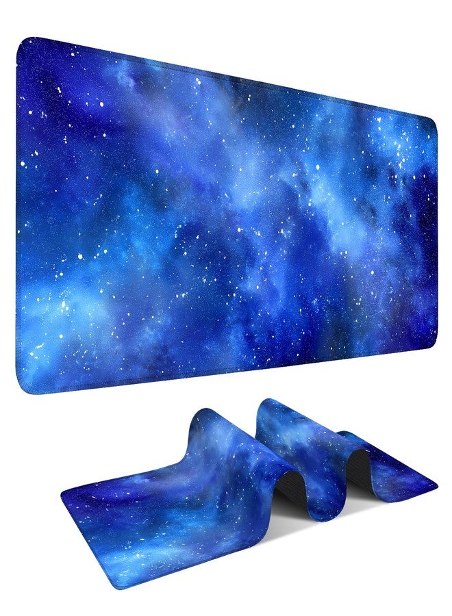ANNA QUEEN Starry Sky Extended Gaming Mouse Pad 35.4x15.7Inch Large Desk Mat Anti-Slip Rubber Base & Durable Stitched Edges for Gamers Smooth Mouse Writing Surface for Desk Office/Home - Image 1