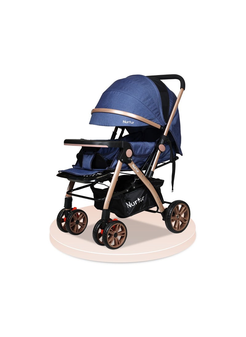 Nurtur Nurtur Care from the Heart Wilder Baby/Kids Travel Stroller Reversible Handle, Marble Blue Official Product, Multicolor  - Image 1