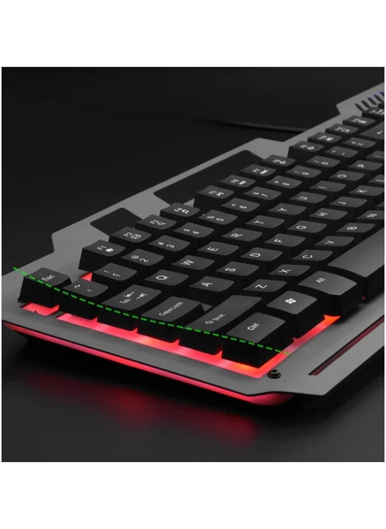 Denx - Wired RGB Backlit Keyboard and Gaming Mouse Set - Denx DX1795 - Image 1