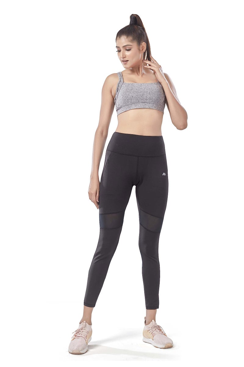 Mehrang Active Yoga Pants for Women Gym High Waist with Pocket, Tummy Control, Workout Pants 4 Way Stretch Yoga Leggings (M, Black) - Image 4