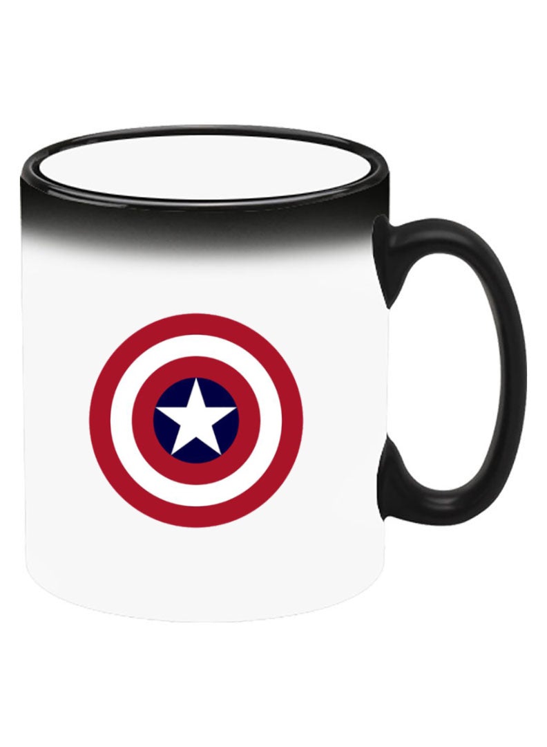 Theodor Color Changing Heat Sensitive Ceramic Mug, Image Revealed When HOT Liquid is Added! Captain America Shield 1 - Image 2