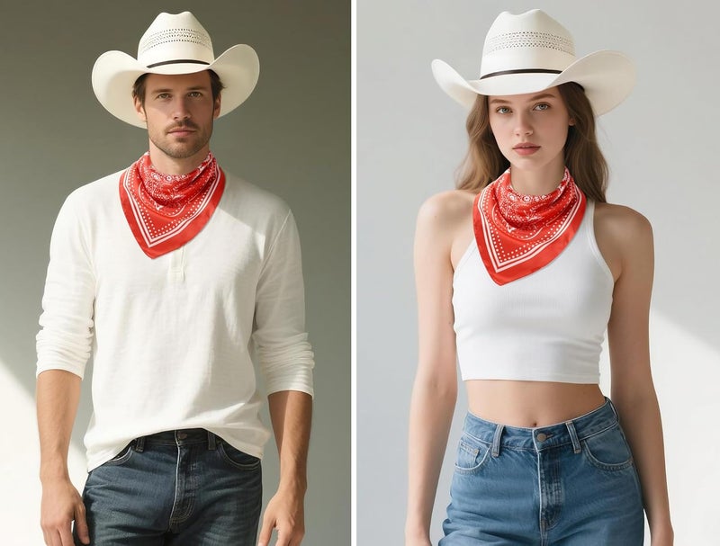 GERINLY Vintage Silk Feel Square Scarf for Men Satin Bandana Tiny Pattern Print Neckerchief Geometry Head Scarf Fashion - Image 5