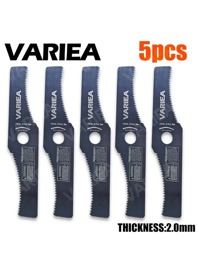 5pcs SK5 Heavy Duty Sawtooth Lawn Mower Blades 12.7 Inch Long 1 Inch Installation Hole 2.0mm Thick For Electric Mowers - Image 1