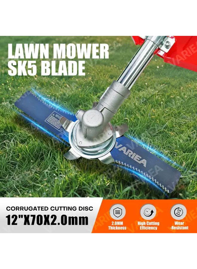 5pcs SK5 Heavy Duty Sawtooth Lawn Mower Blades 12.7 Inch Long 1 Inch Installation Hole 2.0mm Thick For Electric Mowers - Image 2