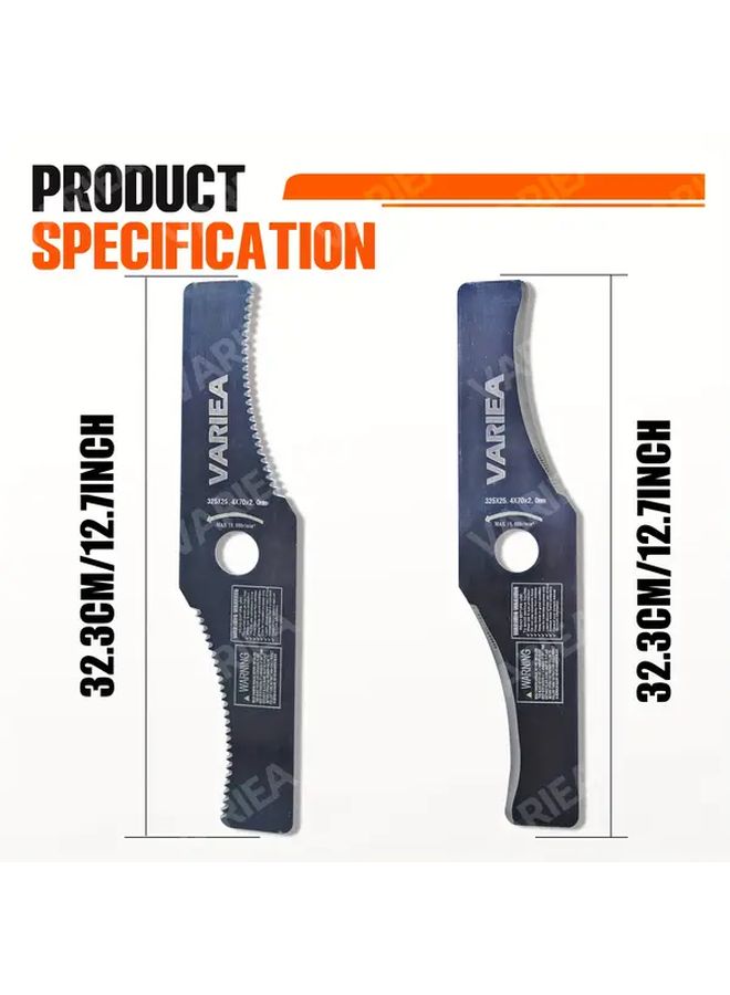 5pcs SK5 Heavy Duty Sawtooth Lawn Mower Blades 12.7 Inch Long 1 Inch Installation Hole 2.0mm Thick For Electric Mowers - Image 3