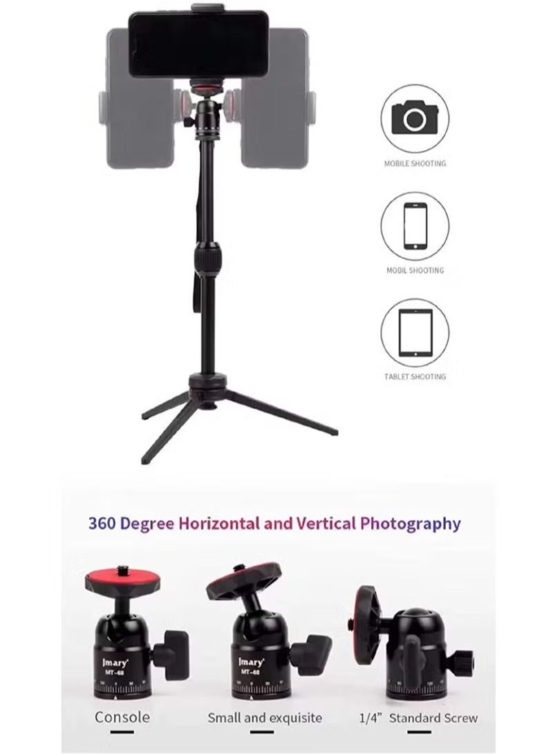 Jmary MT-68 Table-Top Extendable Foldable Tripod Stand for Mobile Phones and DSLR & Digital Cameras - Image 4