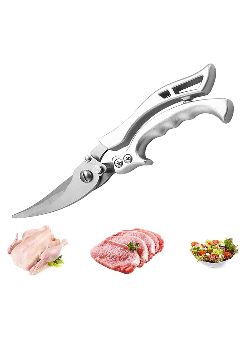 Oasisgalore Heavy-Duty Kitchen Scissors – Spring-Loaded Stainless Steel Shears for Poultry, Meat, and Bone Cutting  - Image 1