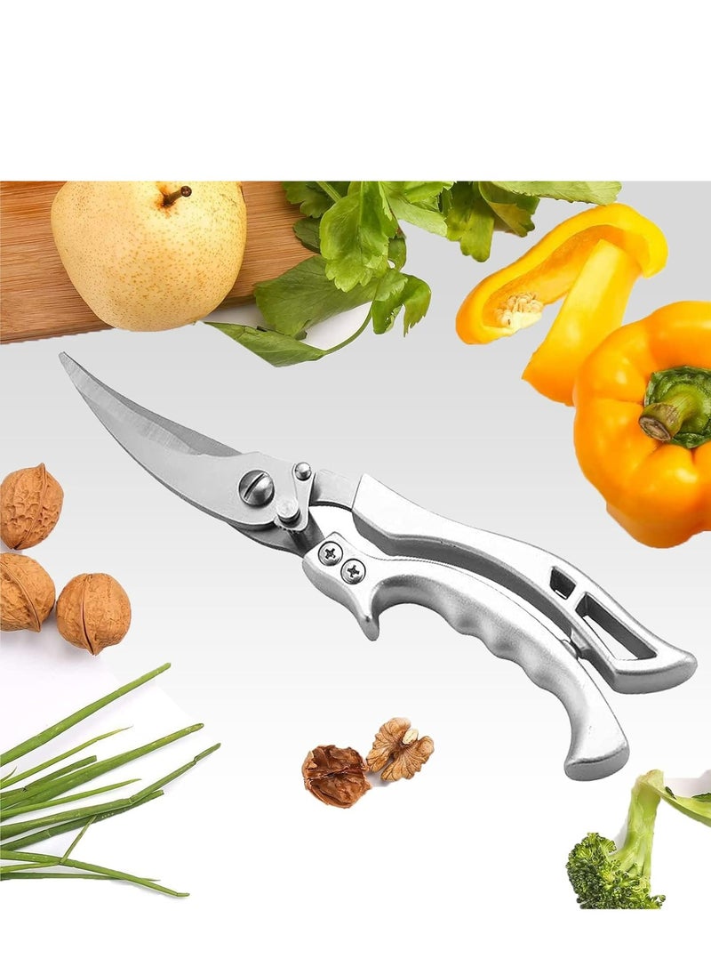 Oasisgalore Heavy-Duty Kitchen Scissors – Spring-Loaded Stainless Steel Shears for Poultry, Meat, and Bone Cutting  - Image 4