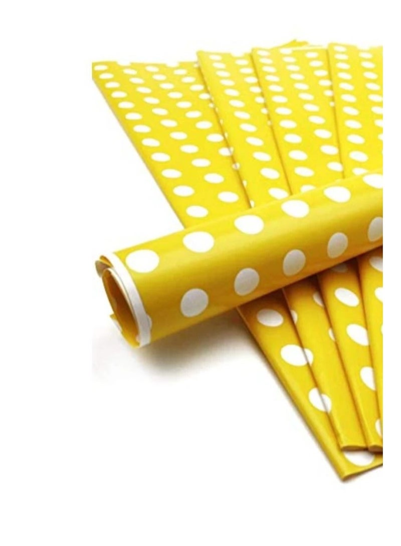 Flamingo Polyster Roll 4 Meter Yellow Wrapping Paper For Gift Packing Pack Of 1 - Image 2
