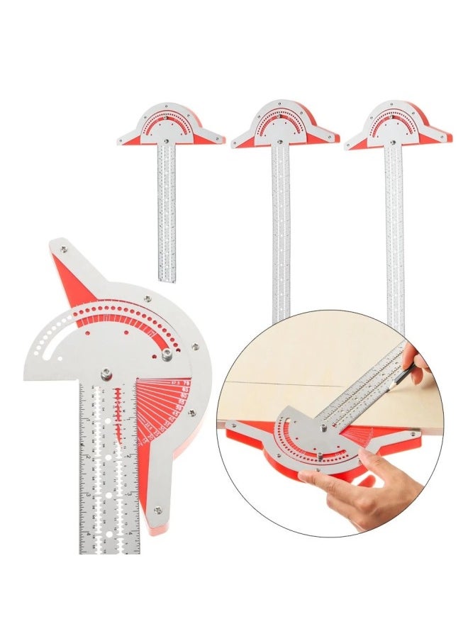 Generic - Woodworkers Edge Rule Woodworking Ruler Woodworking Edge Ruler Woodworking Design Ruler Woodworking Angle Ruler-Model:15 Inches (bubble Bag Packaging) - Image 1