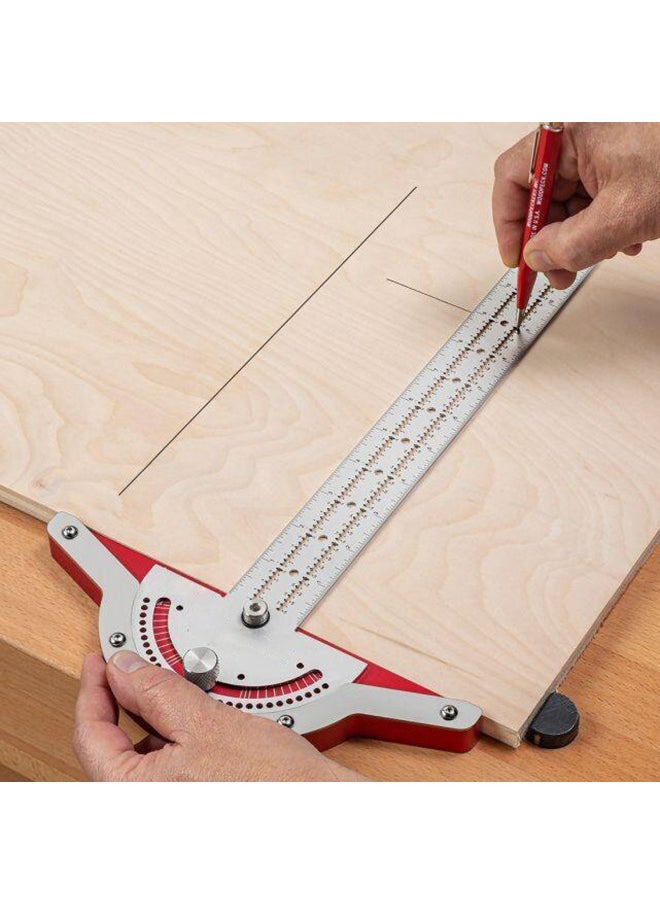 Generic - Woodworkers Edge Rule Woodworking Ruler Woodworking Edge Ruler Woodworking Design Ruler Woodworking Angle Ruler-Model:15 Inches (bubble Bag Packaging) - Image 1