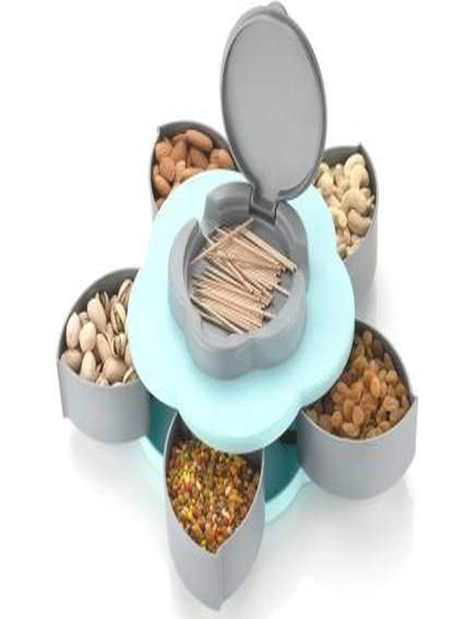 SUN FLASH طقم توابل على شكل زهرة من صن فلاش، 5 أقسام، تصميم قابل للطي، قطعة واحدة (بلاستيك) - Image 2