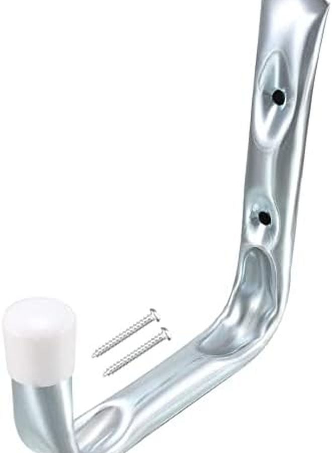 Durable L Type Wall Hooks Silver Tone 145mm x 23mm x 150mm Universal Mount - Image 1