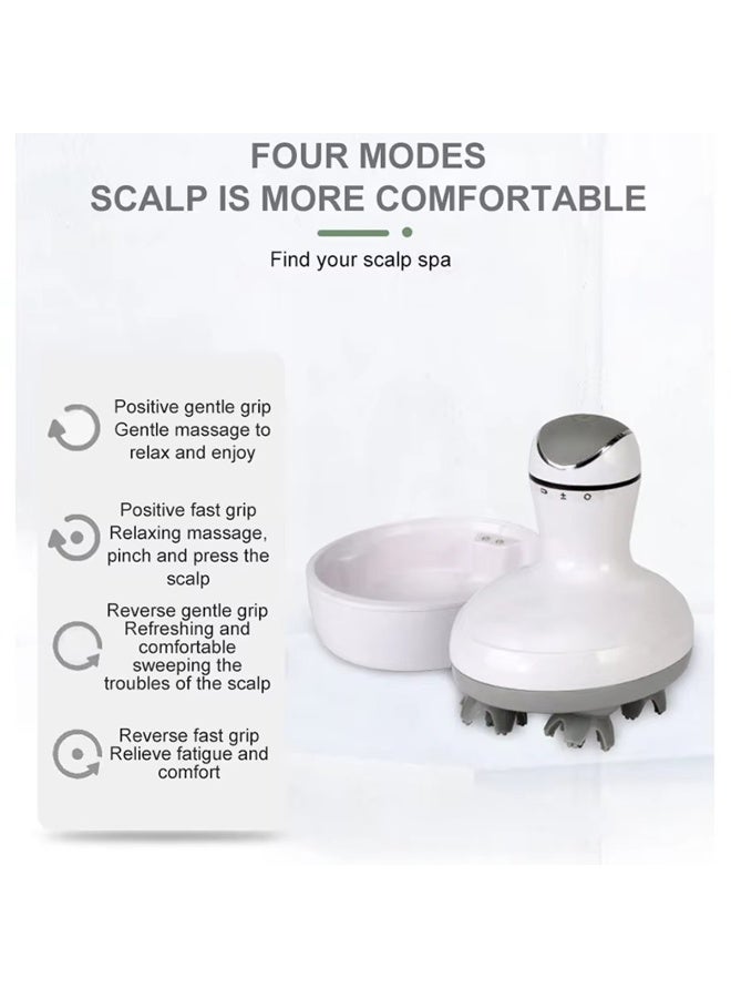 Electric Scalp Head Massager, Handheld Portable Waterproof Head Scratcher Massager with 4 Heads 84 Nodes Gifts Idea for Hair Growth, Deep Clean Stress Release Massage - Image 5