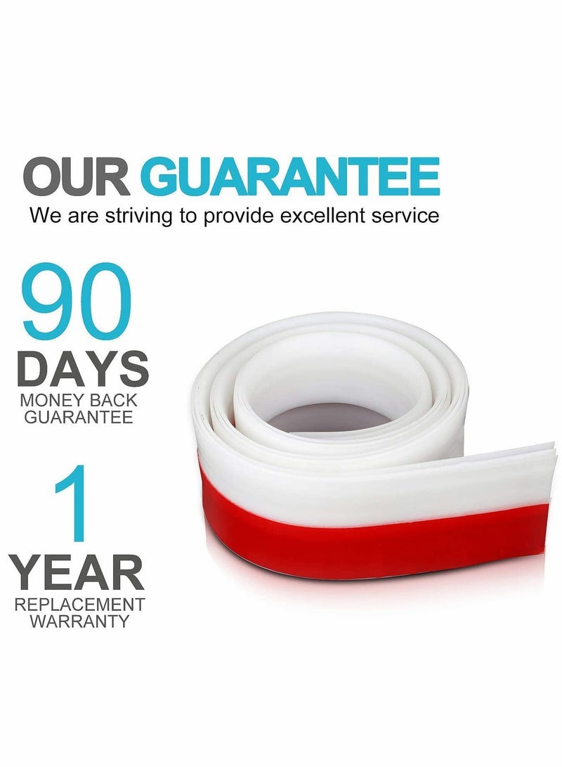 2 Pack White Door Draft Stopper, 39" L Under Door Blocker, Soundproof Weather Stripping, 2" W for Enhanced Energy Efficiency & Noise Control, Ideal for Home Comfort - Image 3