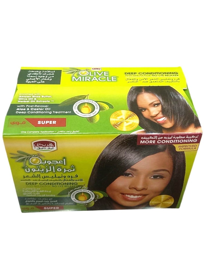 African Pride Individualization and straightening of strong, safe and effective hair with deep conditioning against cracking with African Shea butter and olive oil  - Image 1