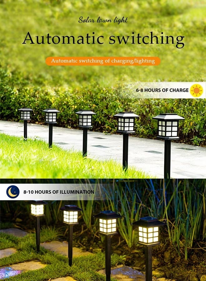 DUNISO 4 Pack Waterproof Lights,Solar Landscape Lighting, Wall Light Decoration, Solar Pathway Lights for Path, Backyards, Walkway, Patio, Lawn Yard, Driveway - Image 3
