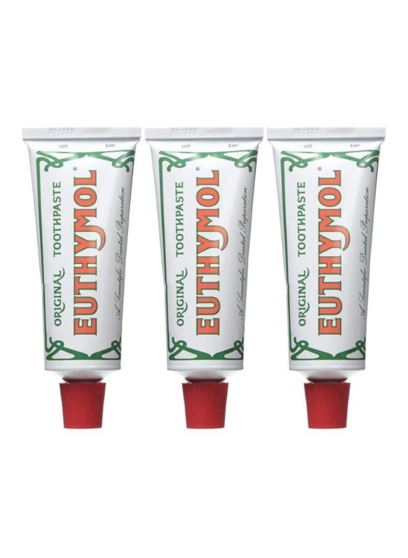 Euthymol معجون أسنان يوتيمول الأصلي 75 مل عبوة من 3 - Image 1