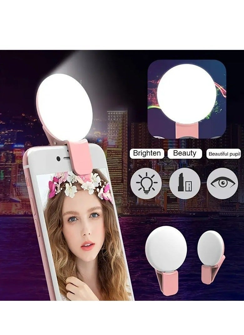 Generic Selfie Ring Light, Battery Operated LED Fill Light For Mobile Phone,Portable Clip-on Selfie Fill Light  - Image 4