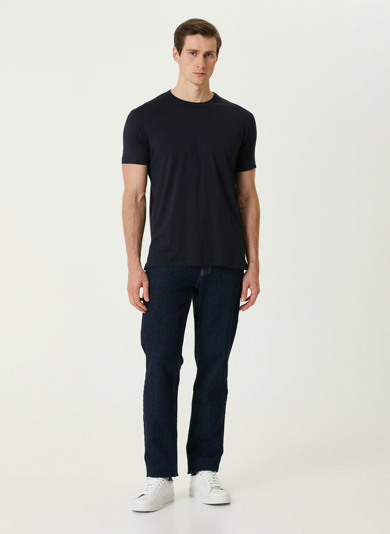 Simpleqloth Bosphorus | Premium Modal Muscle Up Fit T-Shirt – Dark Navy - Image 3