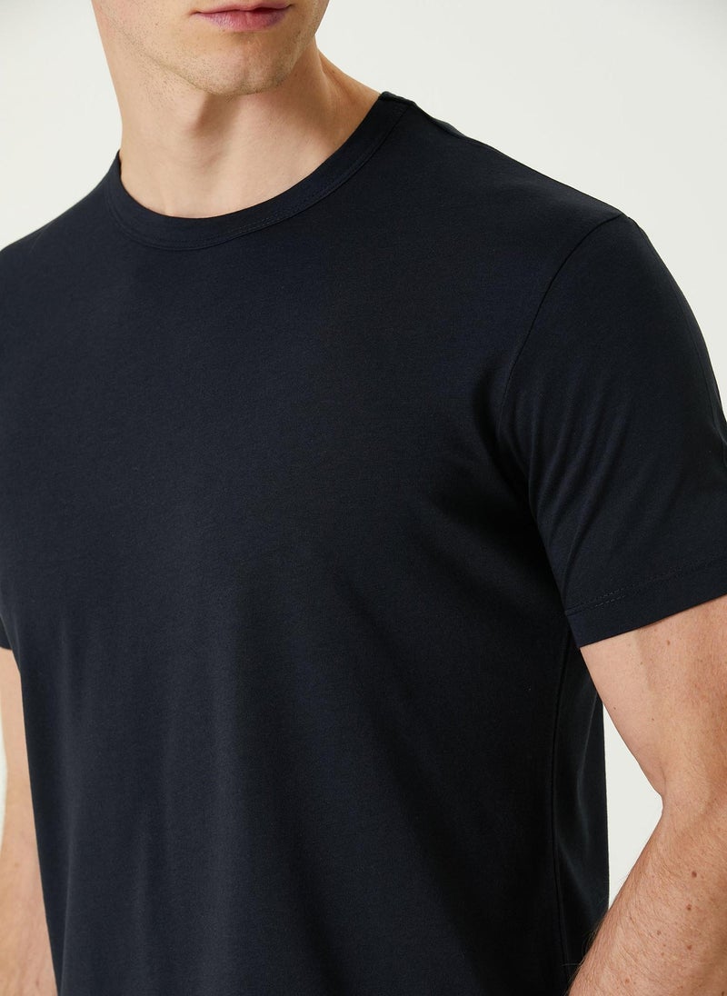 Simpleqloth Bosphorus | Premium Modal Muscle Up Fit T-Shirt – Dark Navy - Image 2