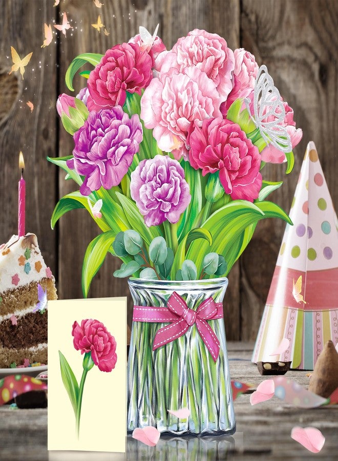 Airpark Pop Up Flower Card, 3D Greeting Card - Pink Carnations - For Mom, Grandma - Ideal for Mother’s Day, Birthday, Appreciation - Image 4